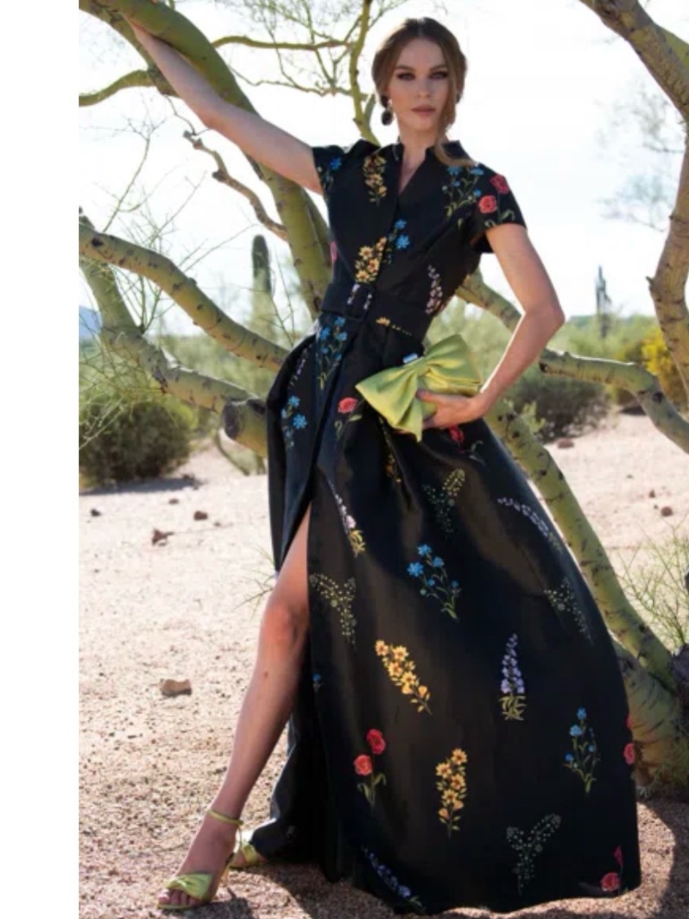 Sachin & Babi NWT 14 Marta Gown Noir Bouquet Maxi Gown Dress